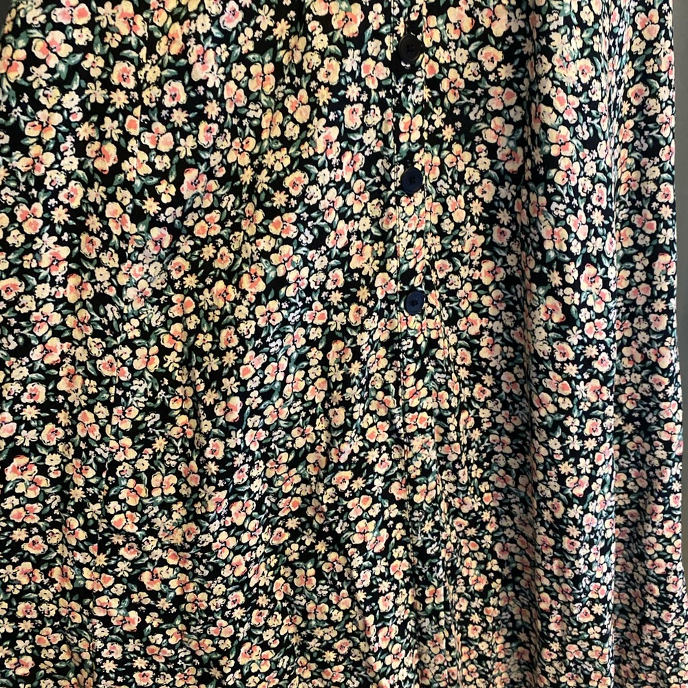 Free people Debbie-Jean shirt dress floral button front maxi - Picture 6 of 11